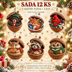 🎉【Kupite 6 komada i dobijte 6 komada gratis: 12 komada】🤩 🎁Novi 2D akrilni božićni dizajn sa životinjama u obliku češera