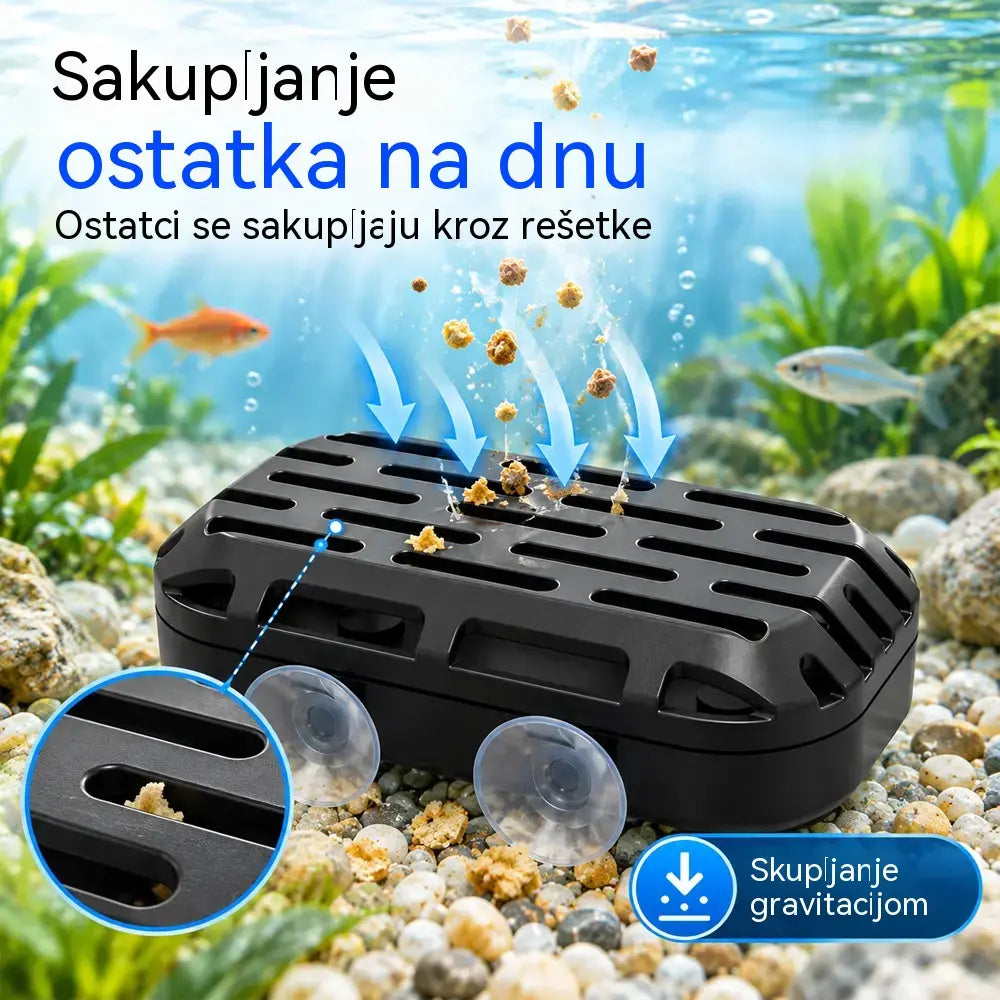 🐢 Sakupljač otpada za akvarij i kornjače · Gravitacijsko sakupljanje · Dvije vakuumske čašice · Jednostavno čišćenje!