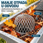 🍂【Set od 10 komada】Zaštita protiv začepljenja za oluke i odvodne cijevi · Izrađena od aluminijske legure · Prilagodljiv oblik · Jednostavna montaža bez alata