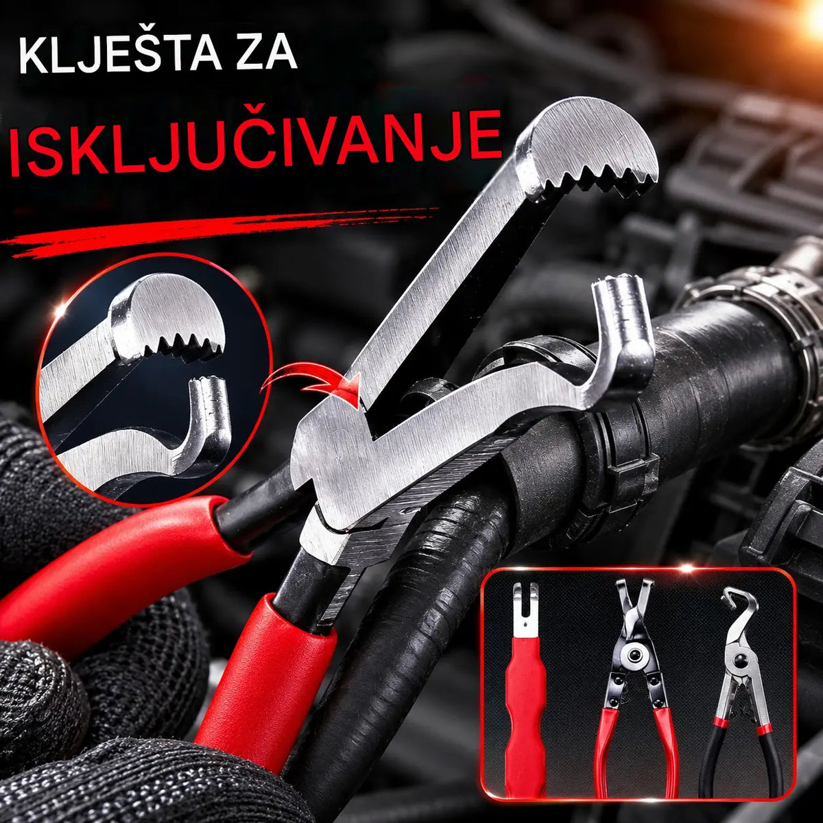 [Set od 3 dijela] Višenamjenski set kliješta za popravak automobila
