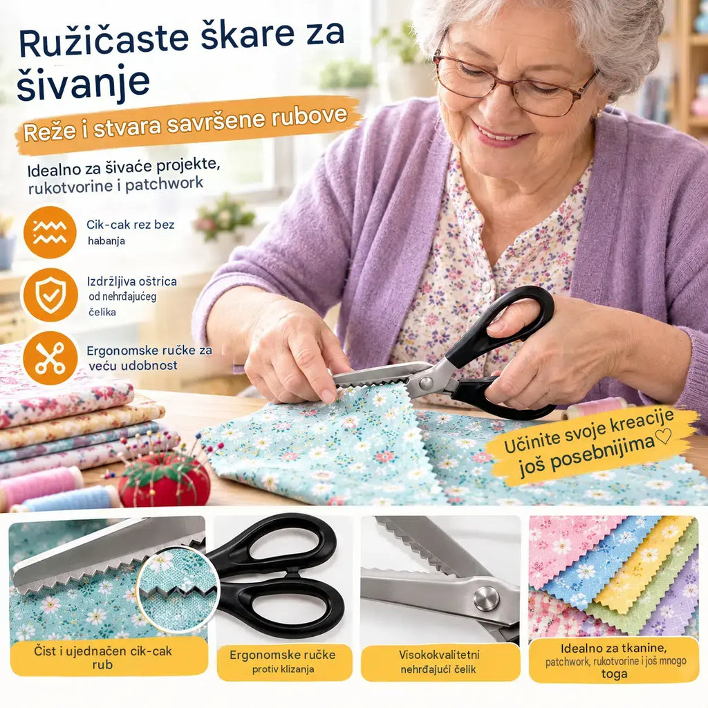 Kupi 1, dobi 1 gratis (2 artikla)  25 eura！ Profesionalne nazubljene škare – Oštre nazubljene škare