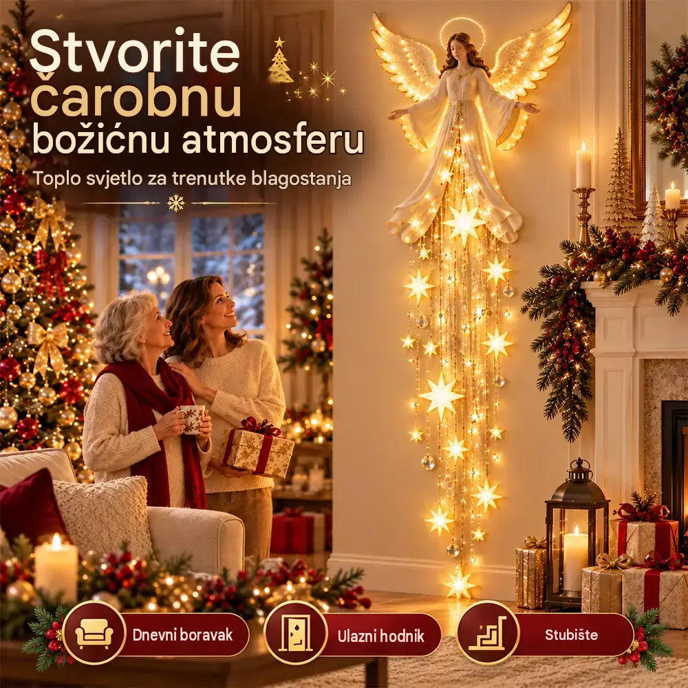 🎄💡 Zidna lampa "Anđeoski blagoslov" Starfall - Božićni zidni ukras